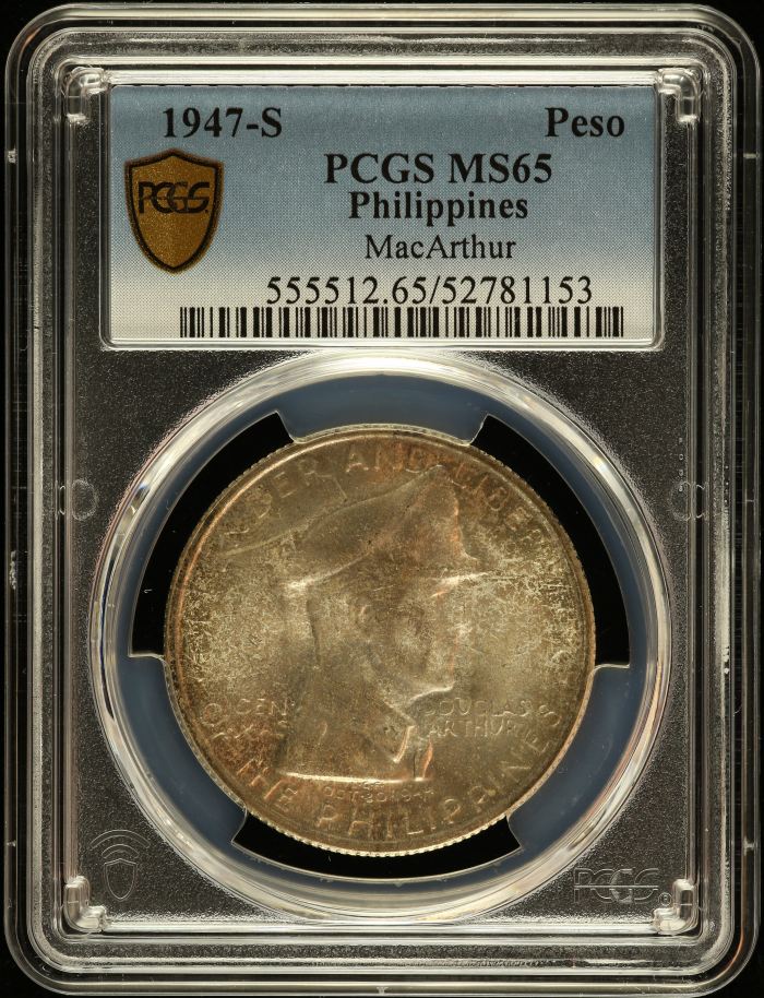 Philippines Peso 1947 S PCGS MS65 0150227Philippines Peso 1947 S PCGS MS65 0150227