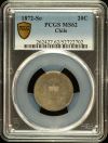 Chile 20 Centavo 1872 So PCGS MS62 0151101