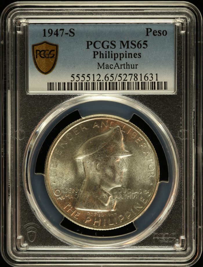 Philippines Peso 1947 S PCGS MS65 0150229Philippines Peso 1947 S PCGS MS65 0150229