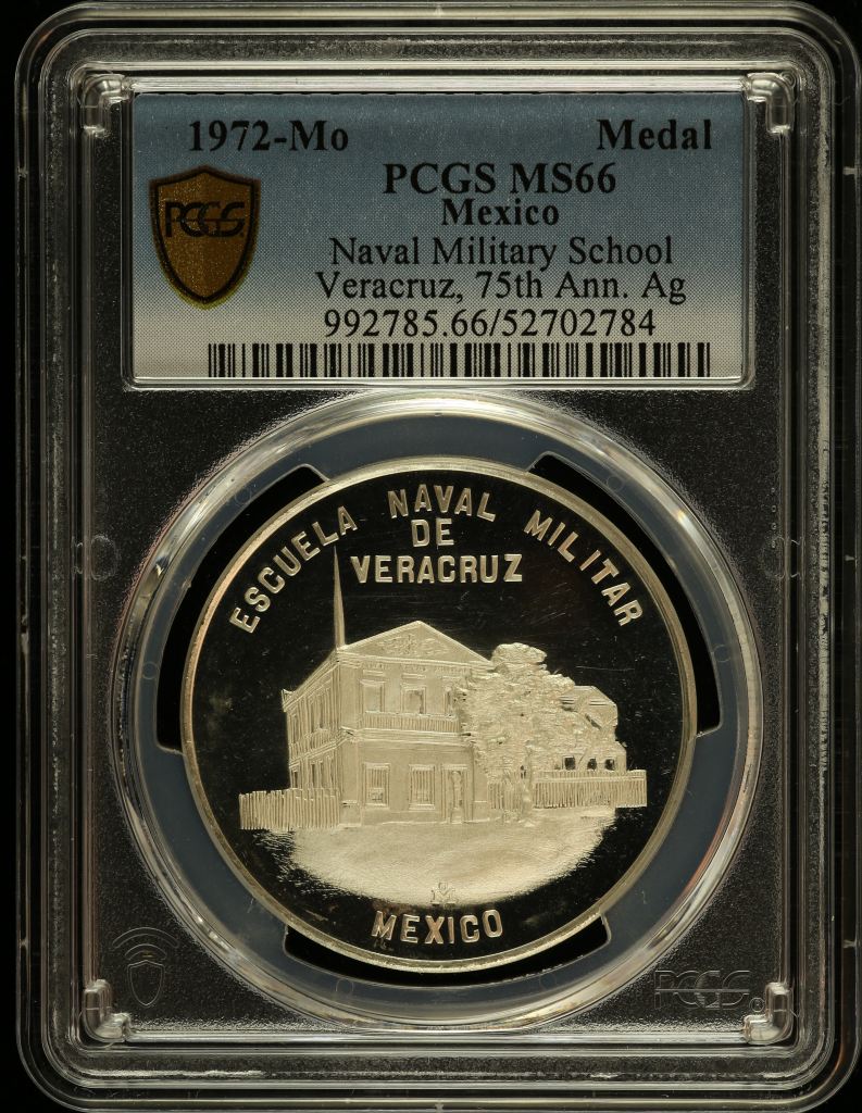 Medals & Tokens Naval Military School Silver Medal 1972 Mo PCGS MS66 0150786