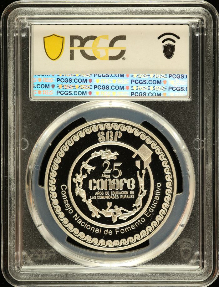 Medals & Tokens Rural Education - CONAFE - 25 Years Silver Medal Mo PCGS SP69 0150787Medals & Tokens Rural Education - CONAFE - 25 Years Silver Medal Mo PCGS SP69 0150787 - Image 2