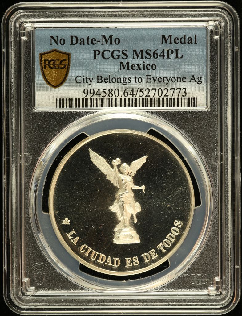 Medals & Tokens City Belongs to Everyone Silver Medal Mo PCGS MS64PL 0150789