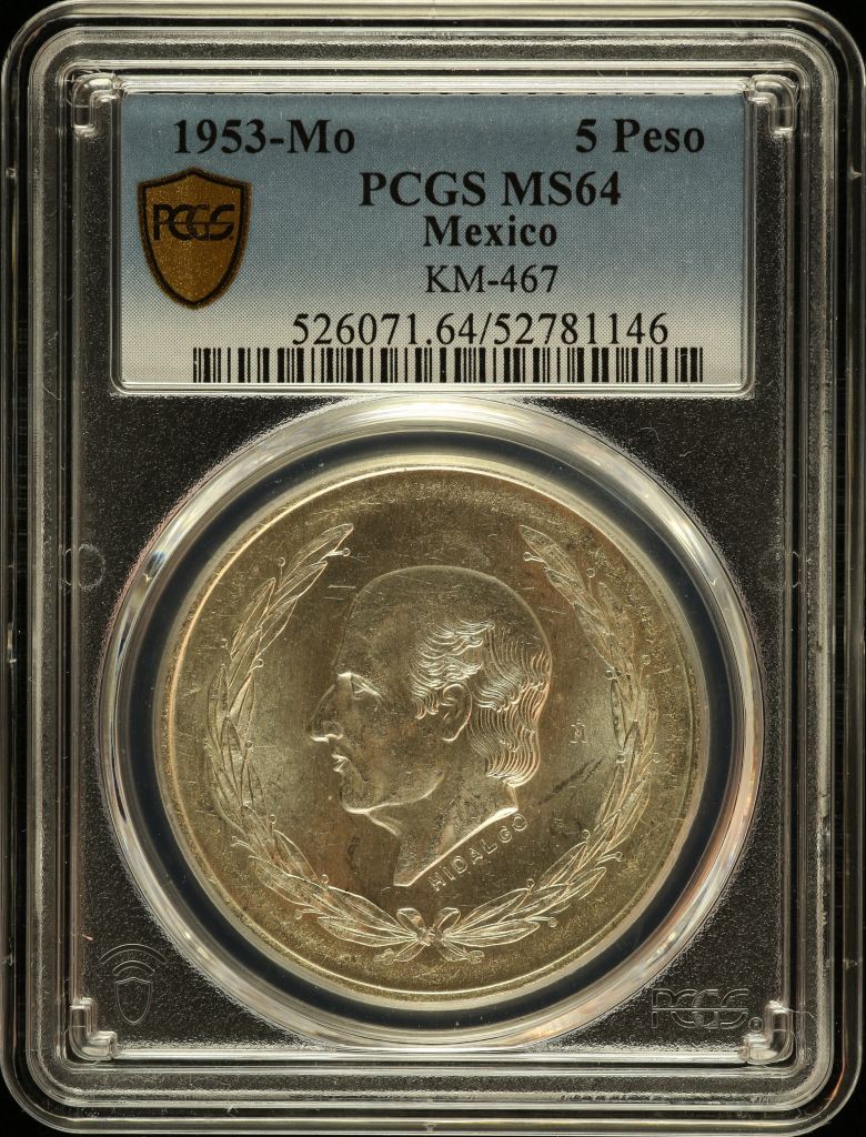 Modern Silver & Minors 5 Peso 1953 Mo KM-467 PCGS MS64 0150234