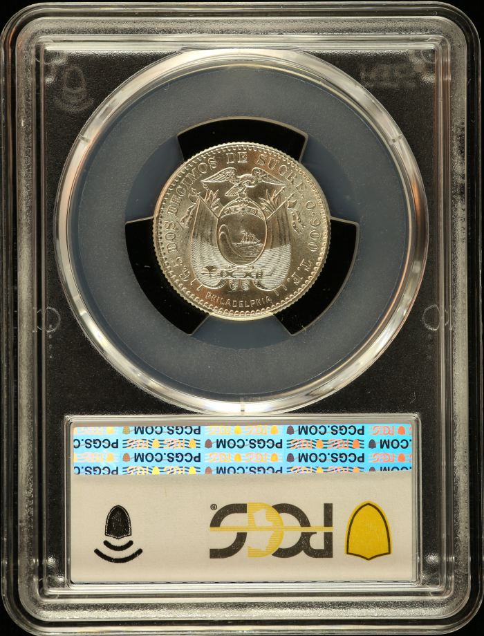 Ecuador 2 Decimo 1914 TF KM-51.4 PCGS MS63 0151133Ecuador 2 Decimo 1914 TF KM-51.4 PCGS MS63 0151133 - Image 2