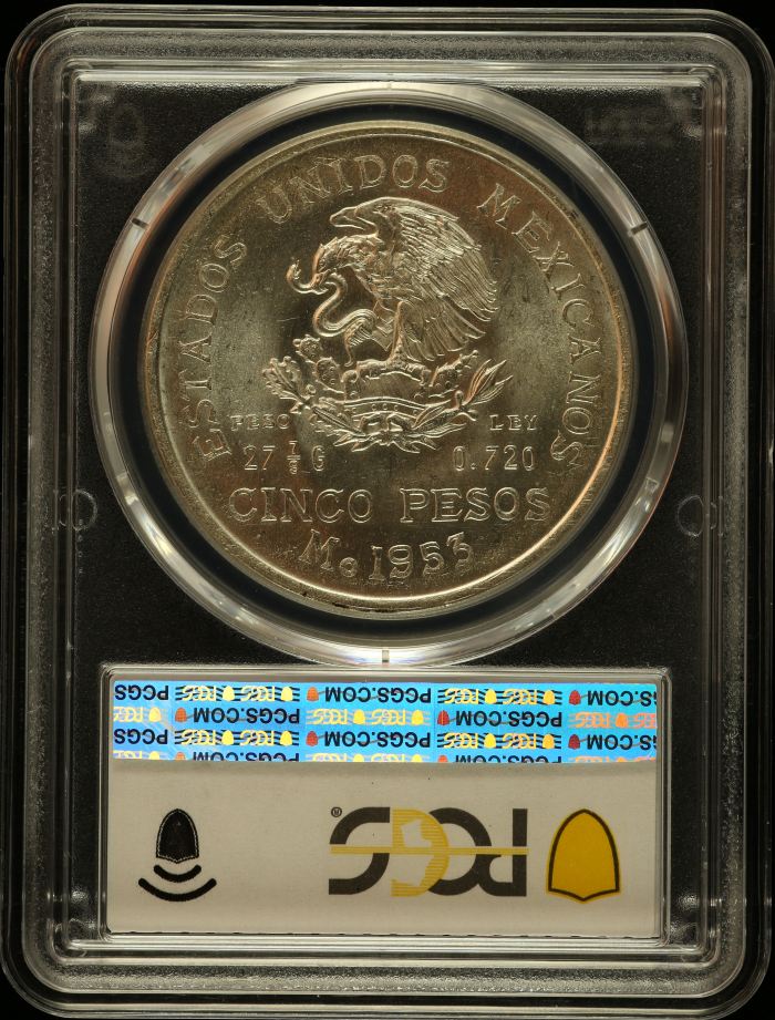 Modern Silver & Minors 5 Peso 1953 Mo KM-467 PCGS MS64 0150234Modern Silver & Minors 5 Peso 1953 Mo KM-467 PCGS MS64 0150234 - Image 2