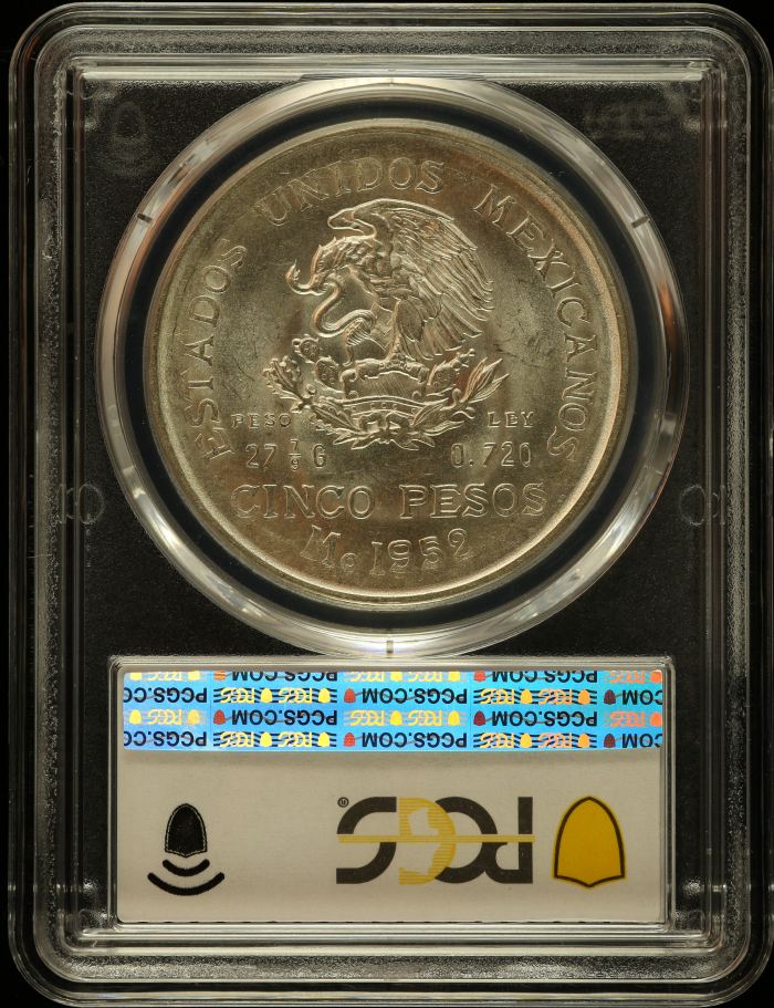 Modern Silver & Minors 5 Peso 1952 Mo PCGS MS64 0150235Modern Silver & Minors 5 Peso 1952 Mo PCGS MS64 0150235 - Image 2