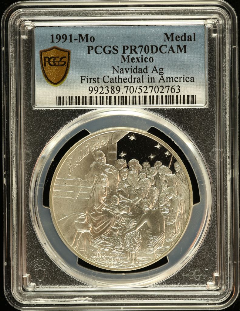 Medals & Tokens First Cathedral in America Silver Medal 1991 Mo PCGS PR70DCAM 0150792