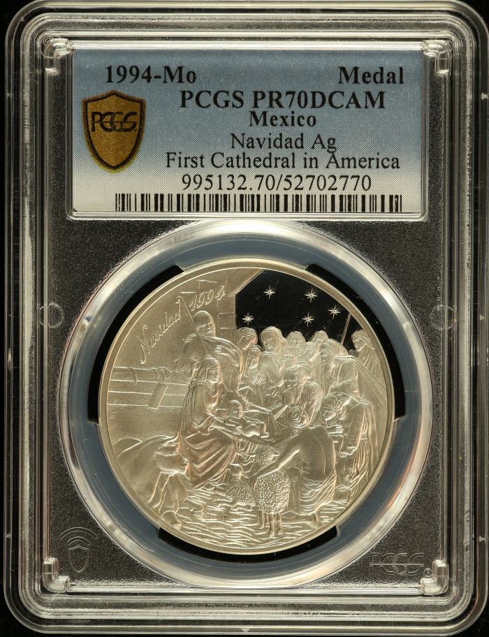 Medals & Tokens First Cathedral in America Silver Medal 1994 Mo PCGS PR70DCAM 0150793Medals & Tokens First Cathedral in America Silver Medal 1994 Mo PCGS PR70DCAM 0150793