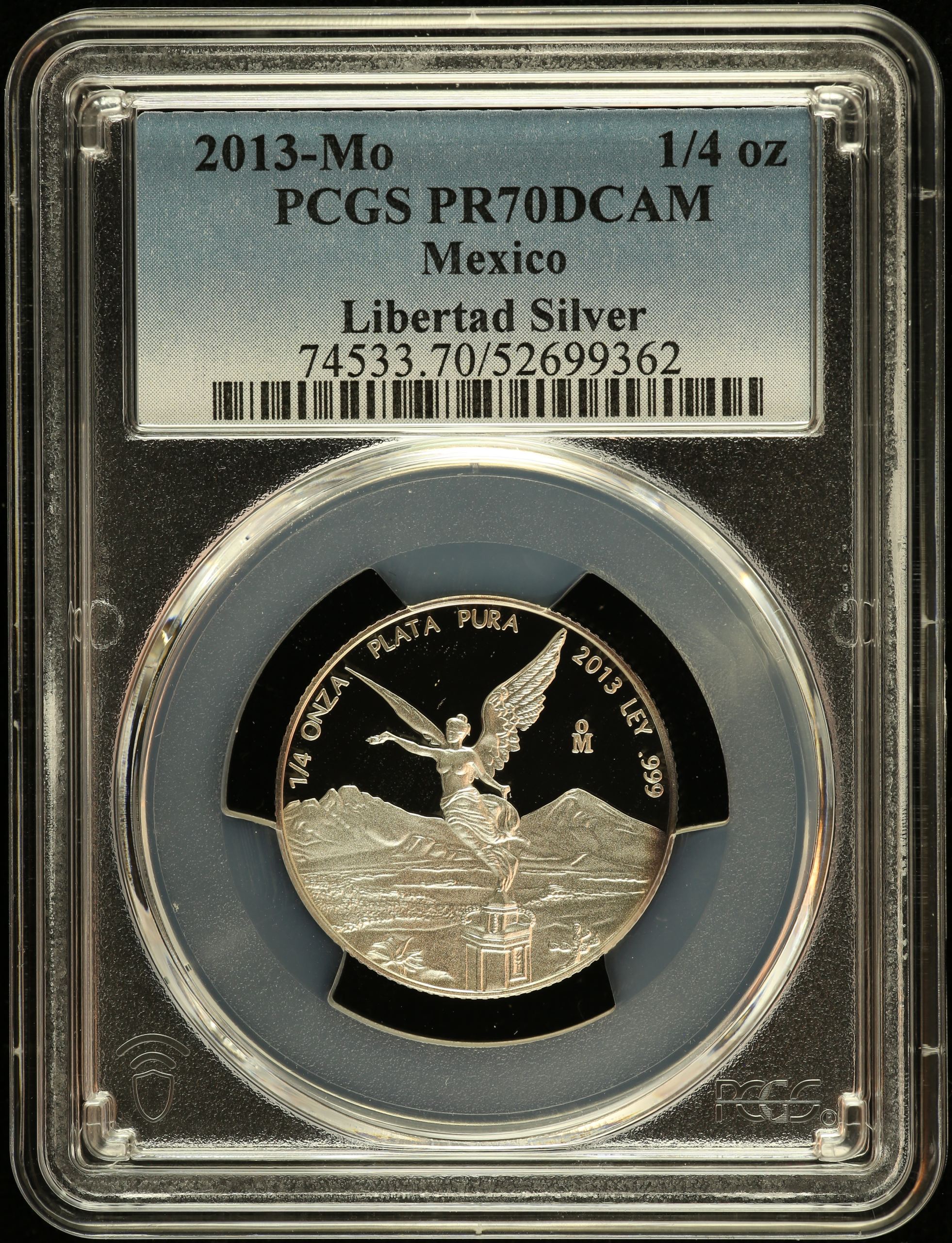 Modern Silver & Minors 1/4 Onza 2013 Mo PCGS PR70DCAM 0151247