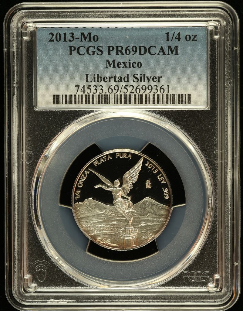 Modern Silver & Minors 1/4 Onza 2013 Mo PCGS PR69DCAM 0151248