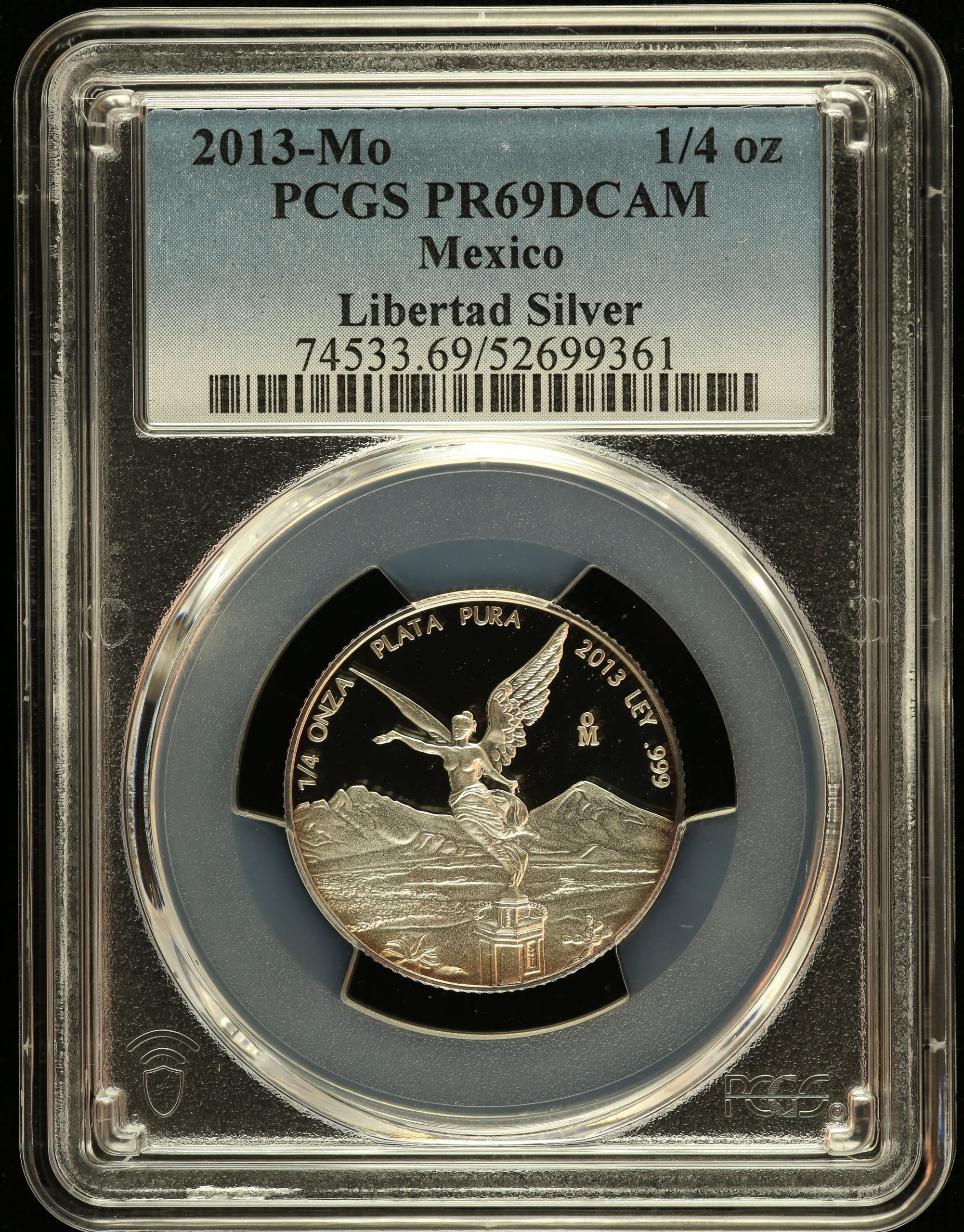 Modern Silver & Minors 1/4 Onza 2013 Mo PCGS PR69DCAM 0151248