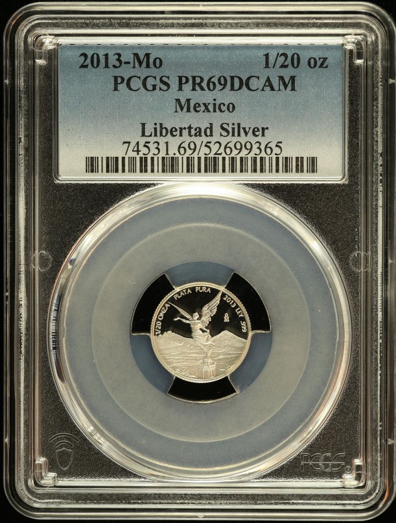 Modern Silver & Minors 1/20 Onza 2013 Mo PCGS PR69DCAM 0151249