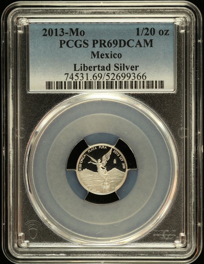 Modern Silver & Minors 1/20 Onza 2013 Mo PCGS PR69DCAM 0151250Modern Silver & Minors 1/20 Onza 2013 Mo PCGS PR69DCAM 0151250