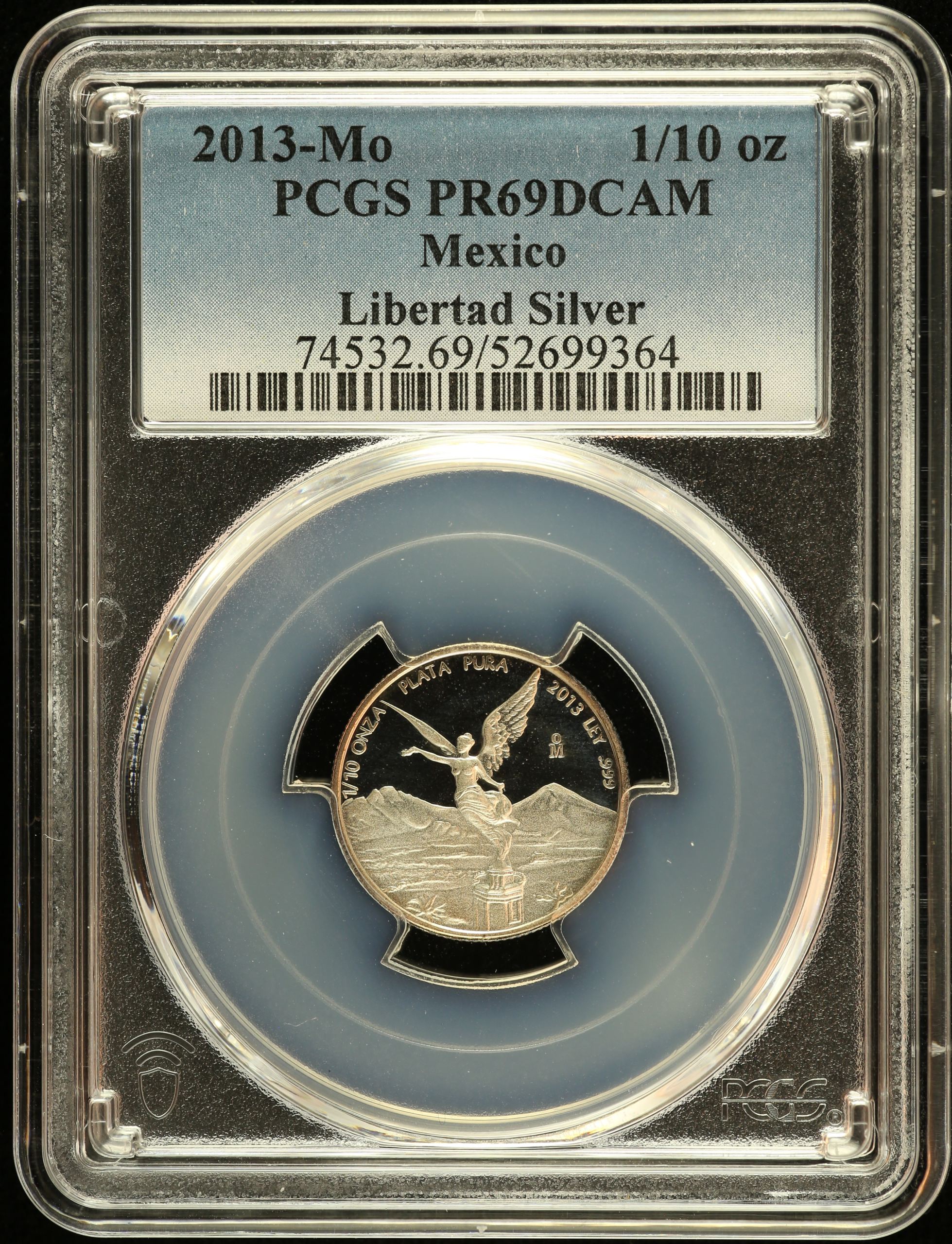 Modern Silver & Minors 1/10 Onza 2013 Mo PCGS PR69DCAM 0151251