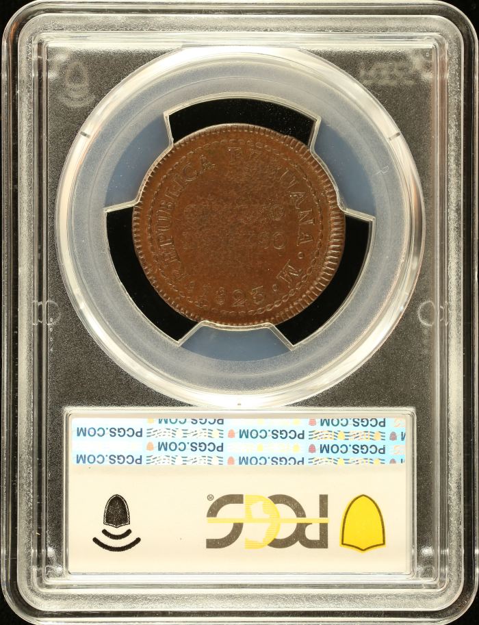 Peru 1/4 Peso 1823 L KM-138 PCGS MS61BN 0151052Peru 1/4 Peso 1823 L KM-138 PCGS MS61BN 0151052 - Image 2