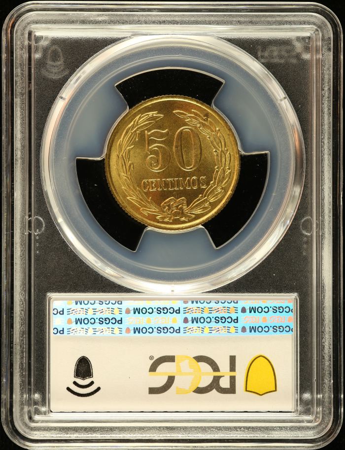 Paraguay 50 Centimos 1951 PCGS MS65 0151147Paraguay 50 Centimos 1951 PCGS MS65 0151147 - Image 2