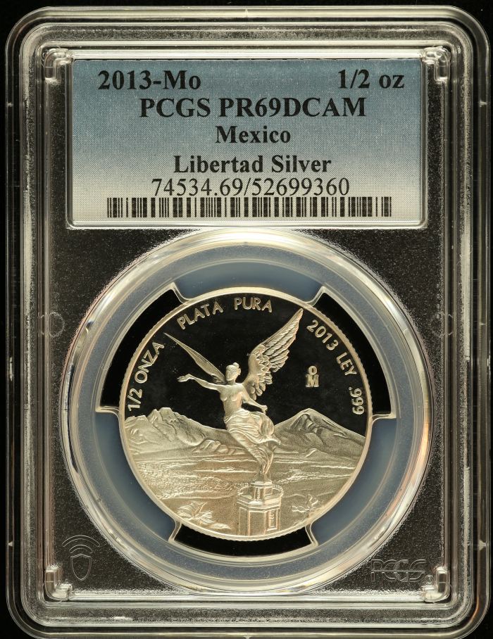 Modern Silver & Minors 1/2 Onza 2013 Mo PCGS PR69DCAM 0151253Modern Silver & Minors 1/2 Onza 2013 Mo PCGS PR69DCAM 0151253