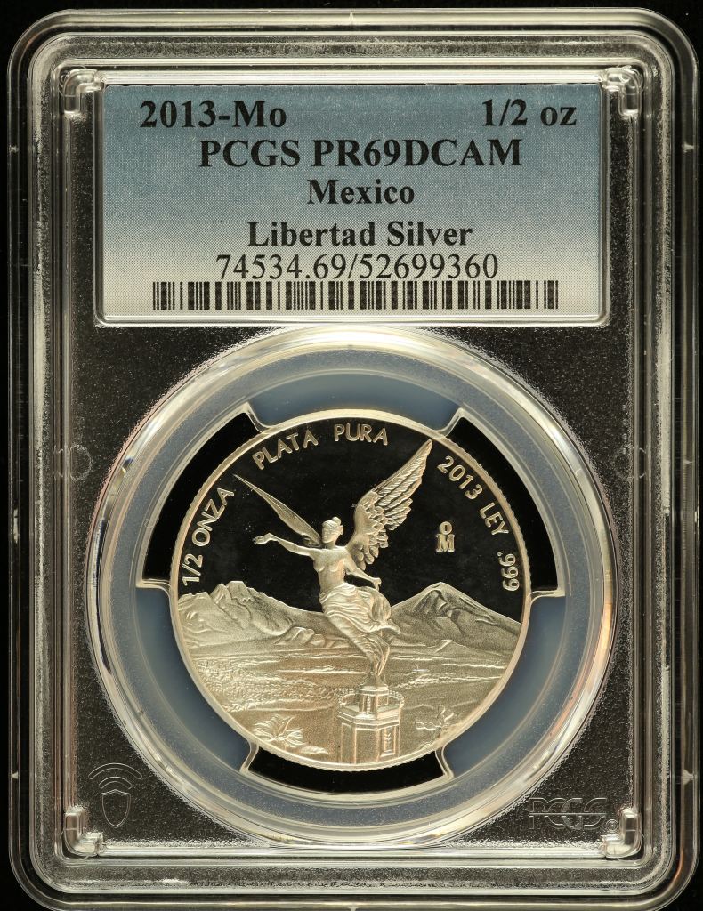 Modern Silver & Minors 1/2 Onza 2013 Mo PCGS PR69DCAM 0151253