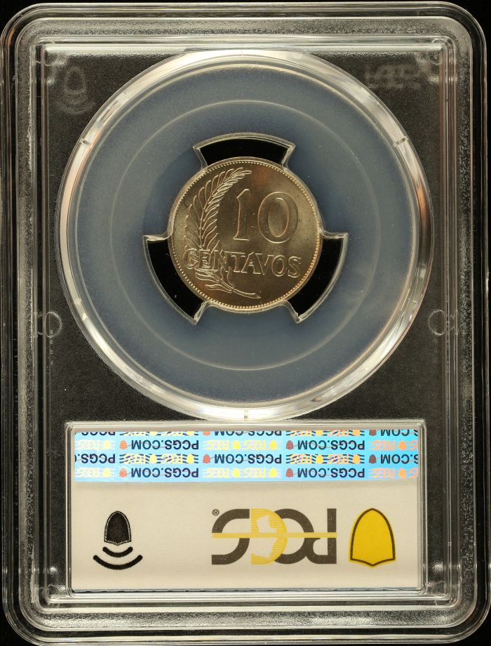 Peru 10 Centavo 1937 PCGS MS66 0151055Peru 10 Centavo 1937 PCGS MS66 0151055 - Image 2