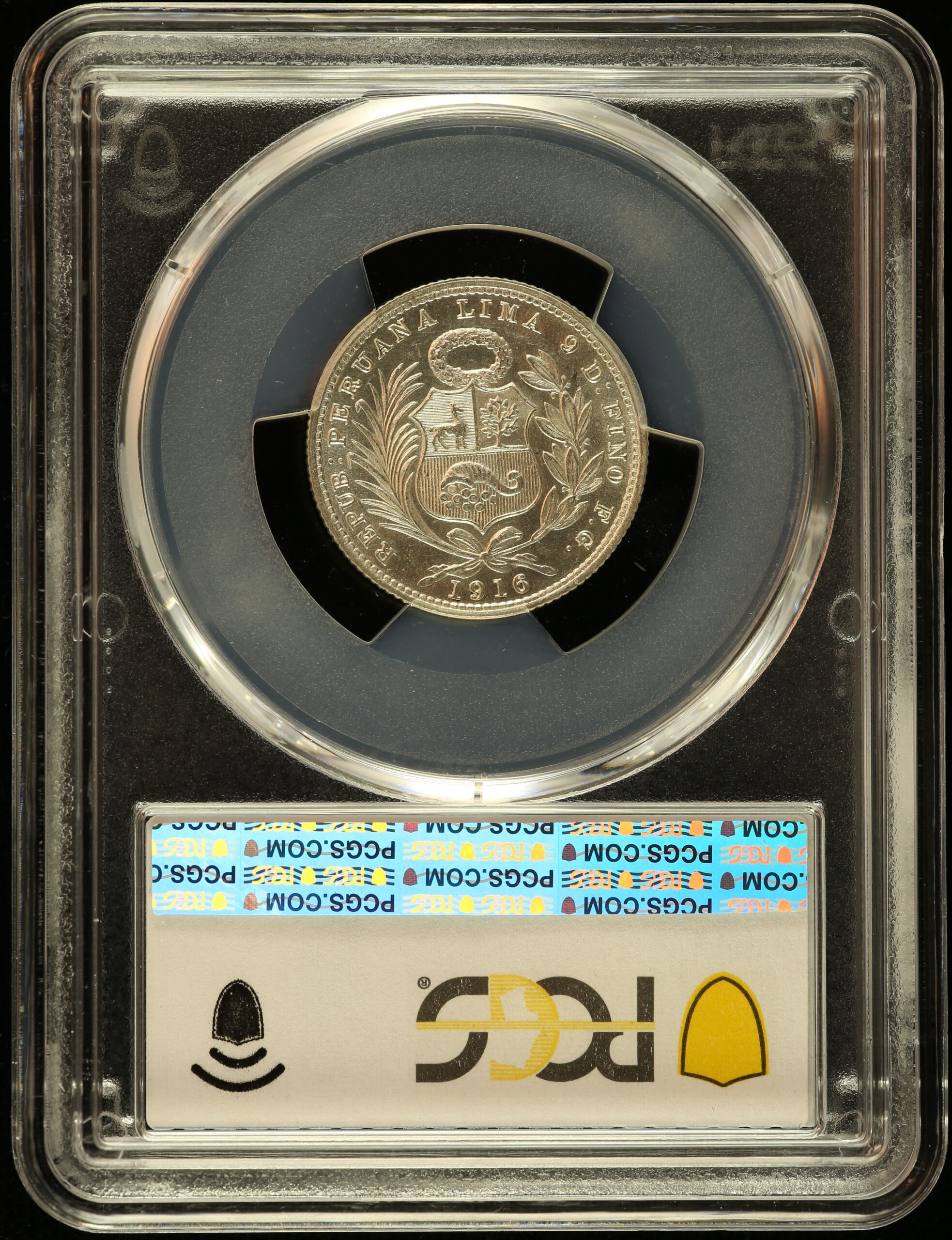 Latin American Coins Peru Peru 1/5 Sol 1916 FG PCGS MS64 0151215 Peru 1/5 Sol 1916 FG PCGS MS64 0151215Peru 1/5 Sol 1916 FG PCGS MS64 0151215 - Image 2