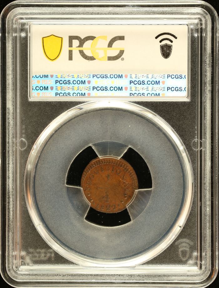 Peru 1/4 Real 1822 PCGS AU55 0151058Peru 1/4 Real 1822 PCGS AU55 0151058 - Image 2