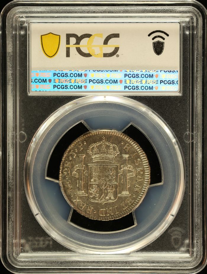 Peru 2 Real 1816 L JP Calico-816 PCGS AU55 0151059Peru 2 Real 1816 L JP Calico-816 PCGS AU55 0151059 - Image 2
