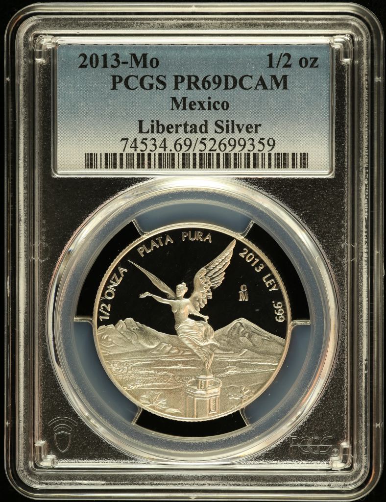 Modern Silver & Minors 1/2 Onza 2013 Mo PCGS PR69DCAM 0151260