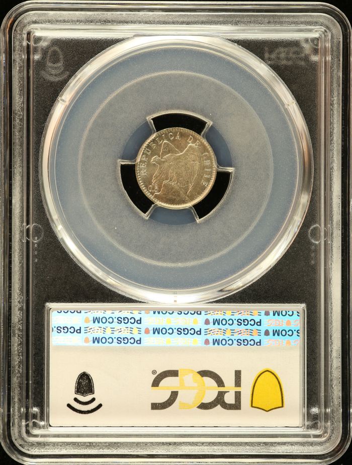 Chile 5 Centavo 1904 So PCGS MS65 0151155Chile 5 Centavo 1904 So PCGS MS65 0151155 - Image 2