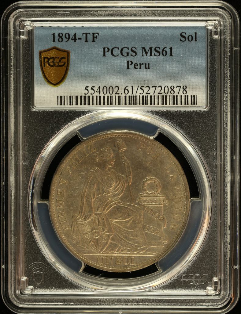 Peru Sol 1894 TF PCGS MS61 0151062