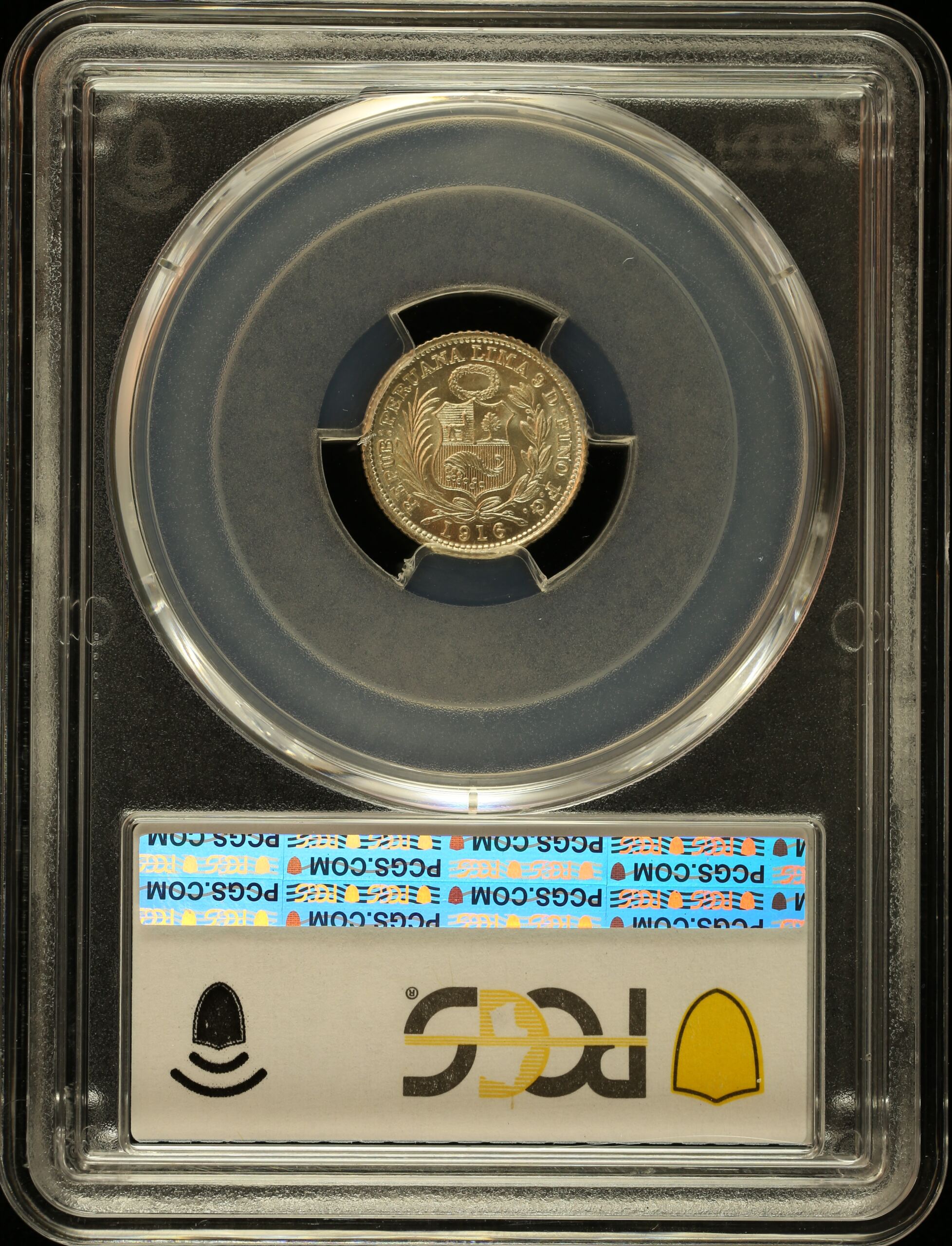 Latin American Coins Peru Peru 1/2 Dinero 1916 FG KM-206.2 PCGS MS66 0151066 Peru 1/2 Dinero 1916 FG KM-206.2 PCGS MS66 0151066Peru 1/2 Dinero 1916 FG KM-206.2 PCGS MS66 0151066 - Image 2