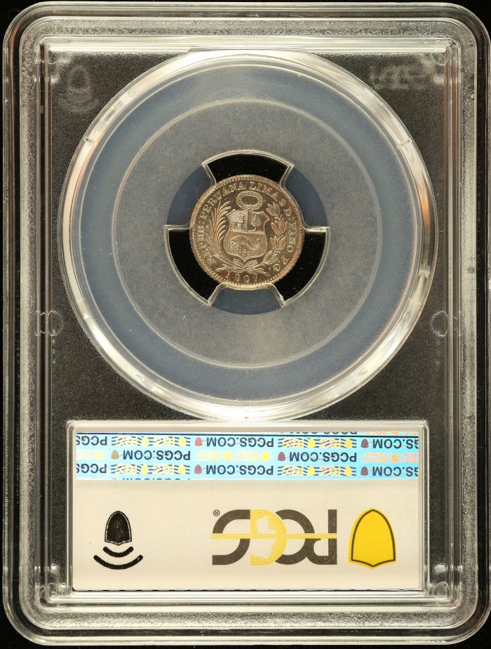 Peru 1/2 Dinero 1907 FG KM-206.2 PCGS MS66 0151226Peru 1/2 Dinero 1907 FG KM-206.2 PCGS MS66 0151226 - Image 2
