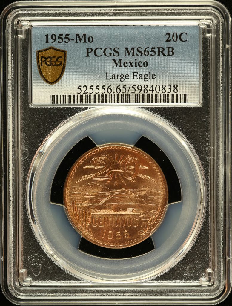 Modern Silver & Minors 20 Centavo 1955 Mo PCGS MS65RB 0151288