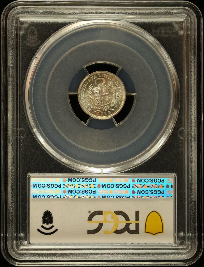 Peru 1/2 Dinero 1916 FG KM-206.2 PCGS MS66 0151067Peru 1/2 Dinero 1916 FG KM-206.2 PCGS MS66 0151067 - Image 2