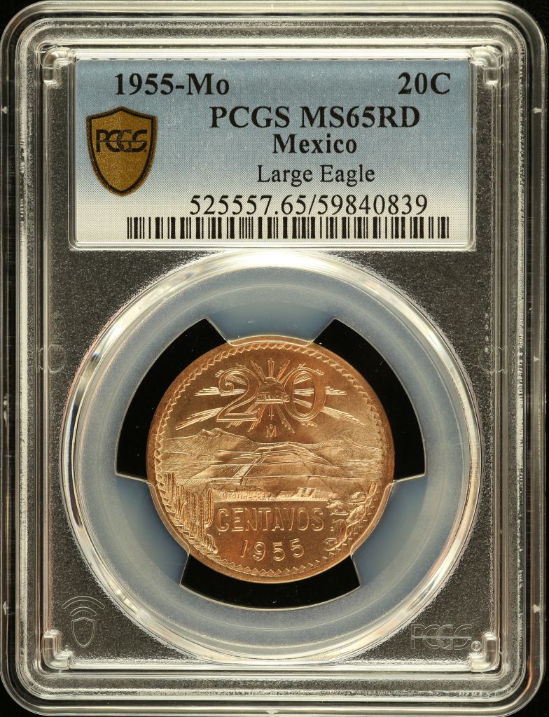 Modern Silver & Minors 20 Centavo 1955 Mo PCGS MS65RD 0151290