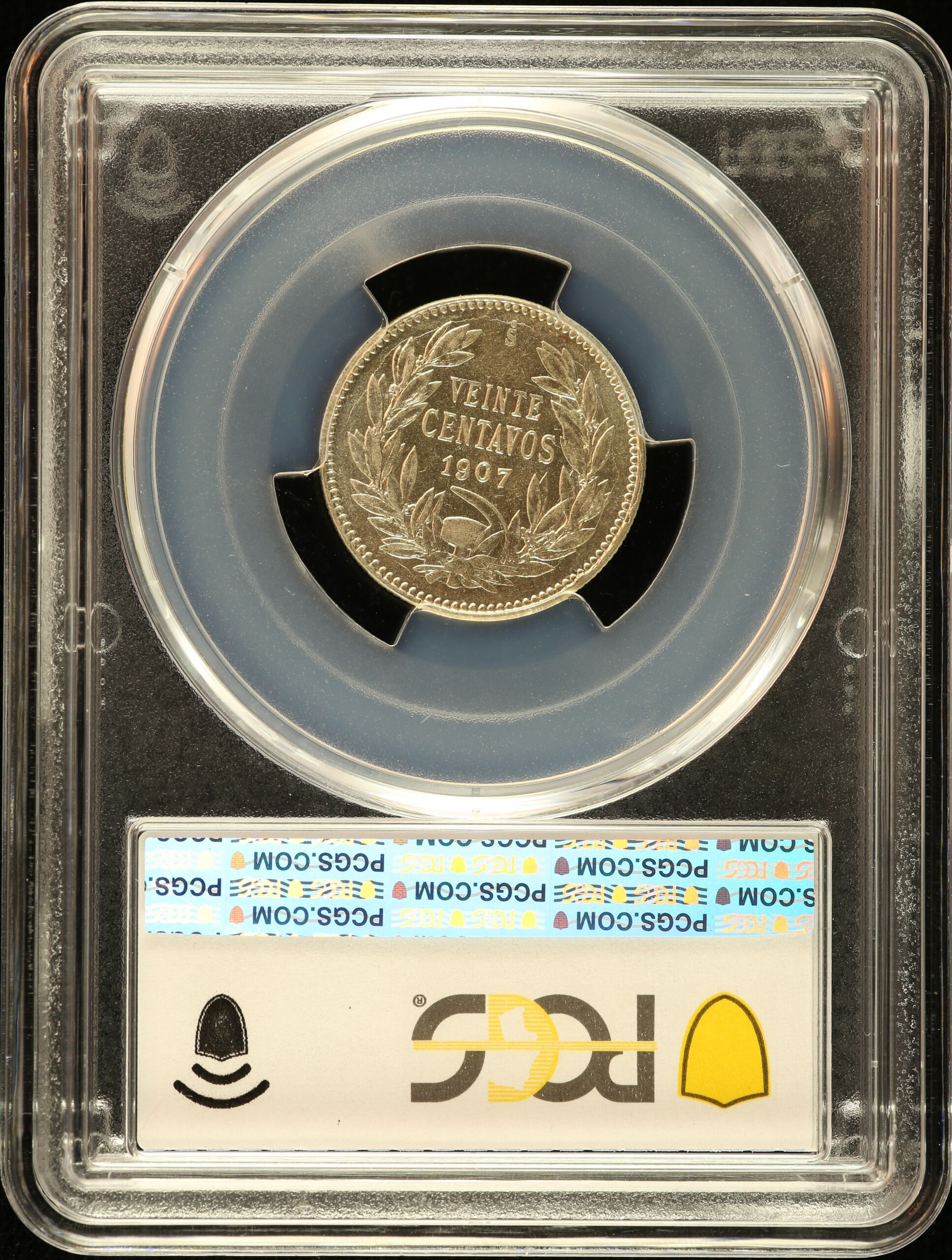 Chile Latin American Coins Chile 20 Centavo 1907 So KM-151.2 PCGS MS62 0151162 Chile 20 Centavo 1907 So KM-151.2 PCGS MS62 0151162Chile 20 Centavo 1907 So KM-151.2 PCGS MS62 0151162 - Image 2