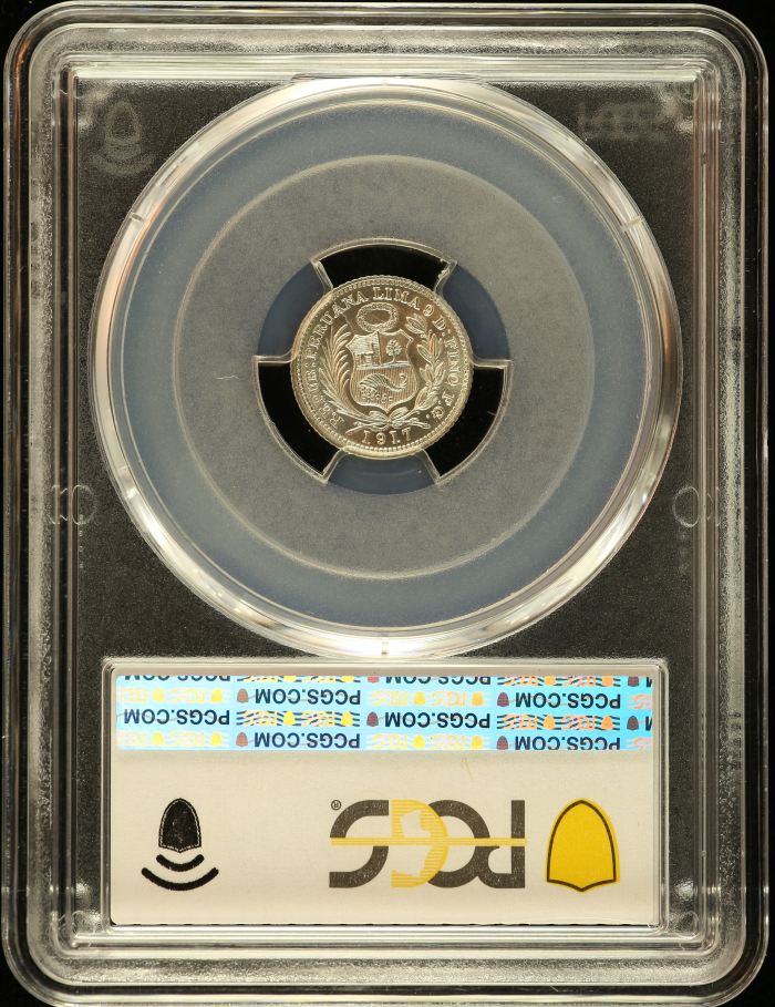 Peru 1/2 Dinero 1917 FG KM-206.2 PCGS MS65 0151229Peru 1/2 Dinero 1917 FG KM-206.2 PCGS MS65 0151229 - Image 2