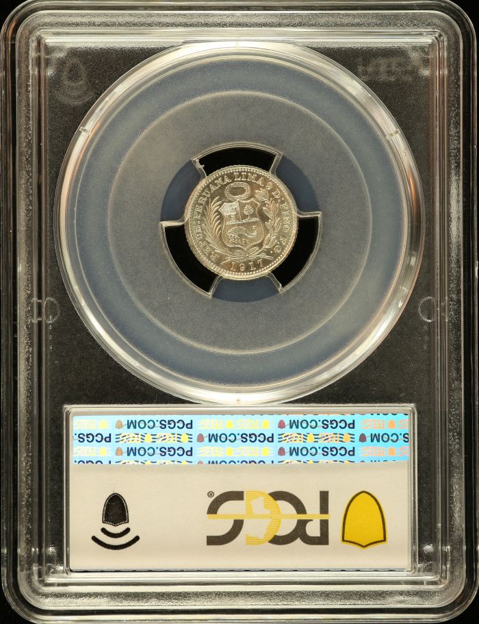 Peru 1/2 Dinero 1917 FG KM-206.2 PCGS MS65 0151230Peru 1/2 Dinero 1917 FG KM-206.2 PCGS MS65 0151230 - Image 2