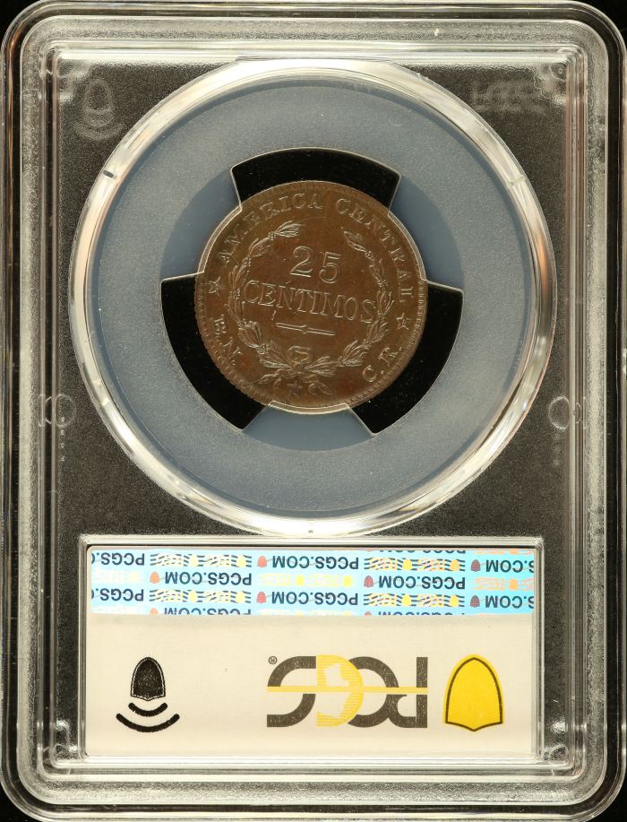 Costa Rica 25 Centimos 1945 BN CR KM-181a PCGS MS65BN 0151080Costa Rica 25 Centimos 1945 BN CR KM-181a PCGS MS65BN 0151080 - Image 2