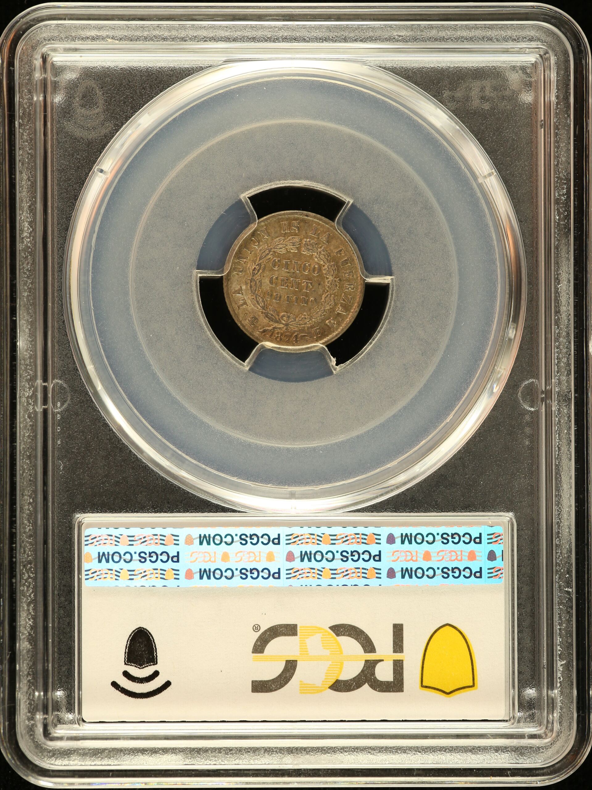 Bolivia Latin American Coins Bolivia 5 Centavo 1874 Pts FE PCGS MS62 0151175 Bolivia 5 Centavo 1874 Pts FE PCGS MS62 0151175Bolivia 5 Centavo 1874 Pts FE PCGS MS62 0151175 - Image 2