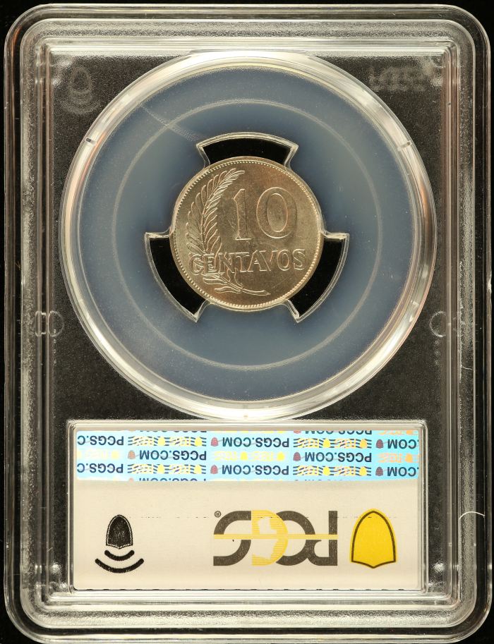 Peru 10 Centavo 1937 PCGS MS63 0151242Peru 10 Centavo 1937 PCGS MS63 0151242 - Image 2