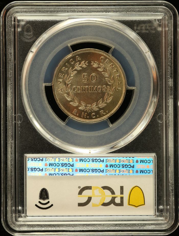 Costa Rica 50 Centimos 1948 BNCR PCGS MS66 0151083Costa Rica 50 Centimos 1948 BNCR PCGS MS66 0151083 - Image 2