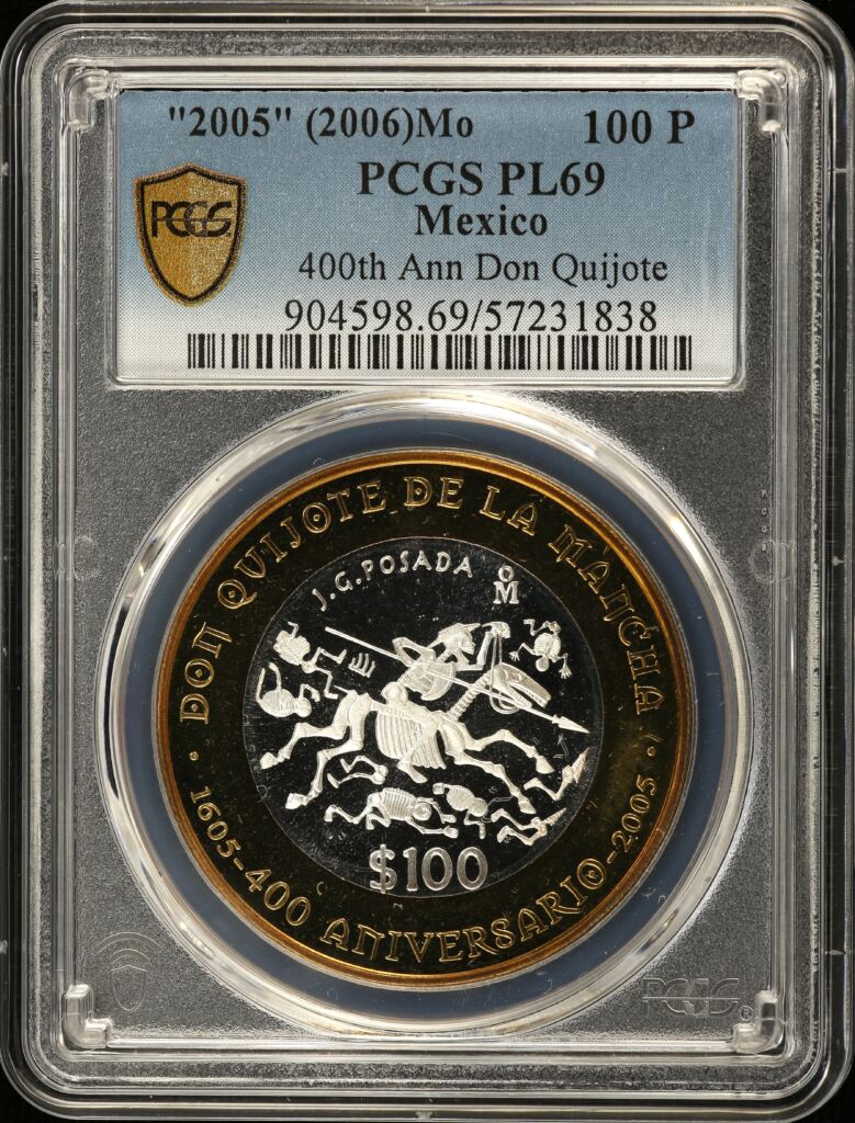 Modern Silver & Minors 100 Peso 2005 (2006) Mo PCGS PL69 0152008