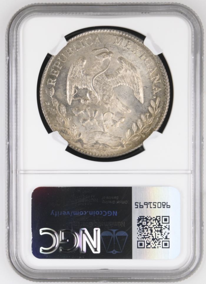 Zacatecas 8 Reales 1897 Zs FZ NGC MS65 0151704Zacatecas 8 Reales 1897 Zs FZ NGC MS65 0151704 - Image 2