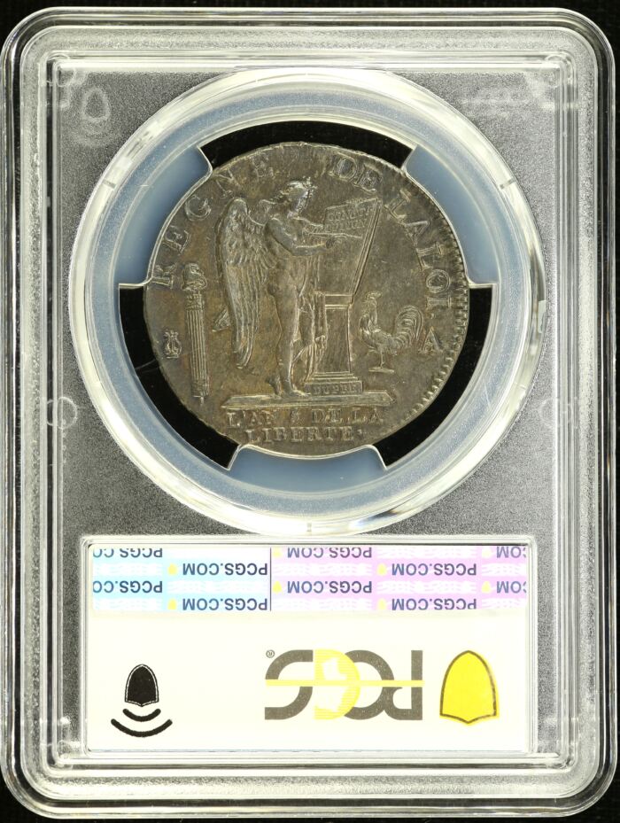 France 1/2 Ecu 1793/2 A PCGS MS62 0151732France 1/2 Ecu 1793/2 A PCGS MS62 0151732 - Image 2