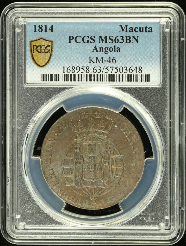 Other Angola Macuta 1814 KM-46 PCGS MS63BN 0151744