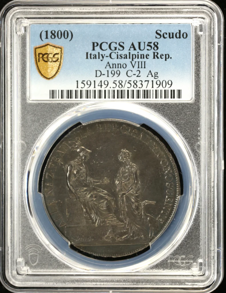 Italy/San Marino/Vatican Scudo (1800) D-199 C-2 Ag PCGS AU58 0151780