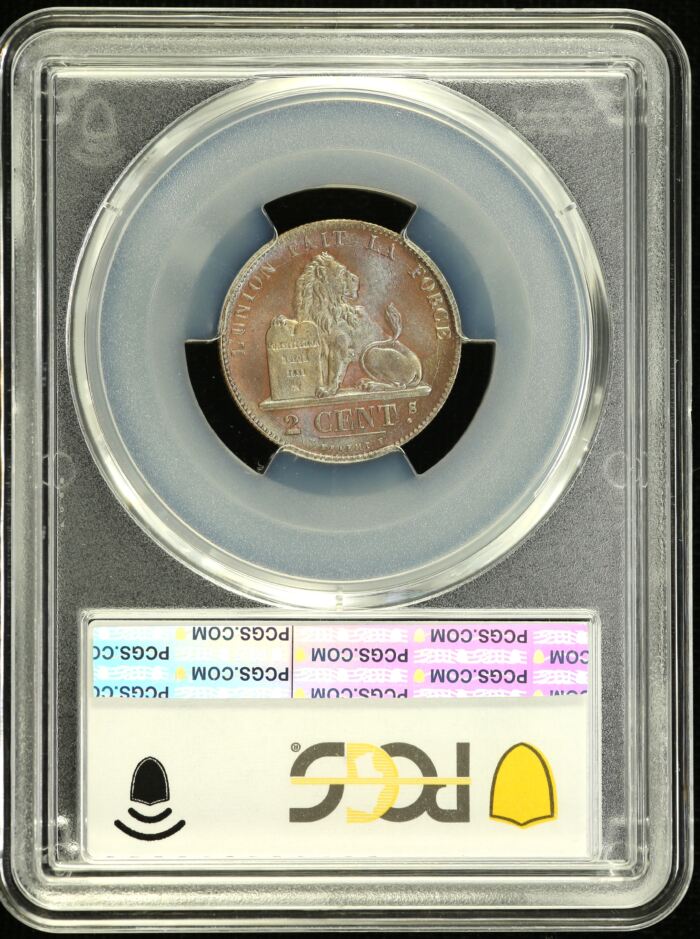 Belgium 2 Centimes 1864 0151789Belgium 2 Centimes 1864 0151789 - Image 2