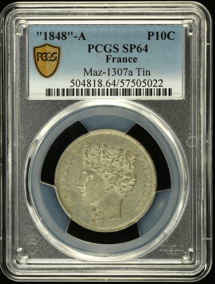 Germany Sechsling 1850 TA PCGS MS64BN 0151794Germany Sechsling 1850 TA PCGS MS64BN 0151794