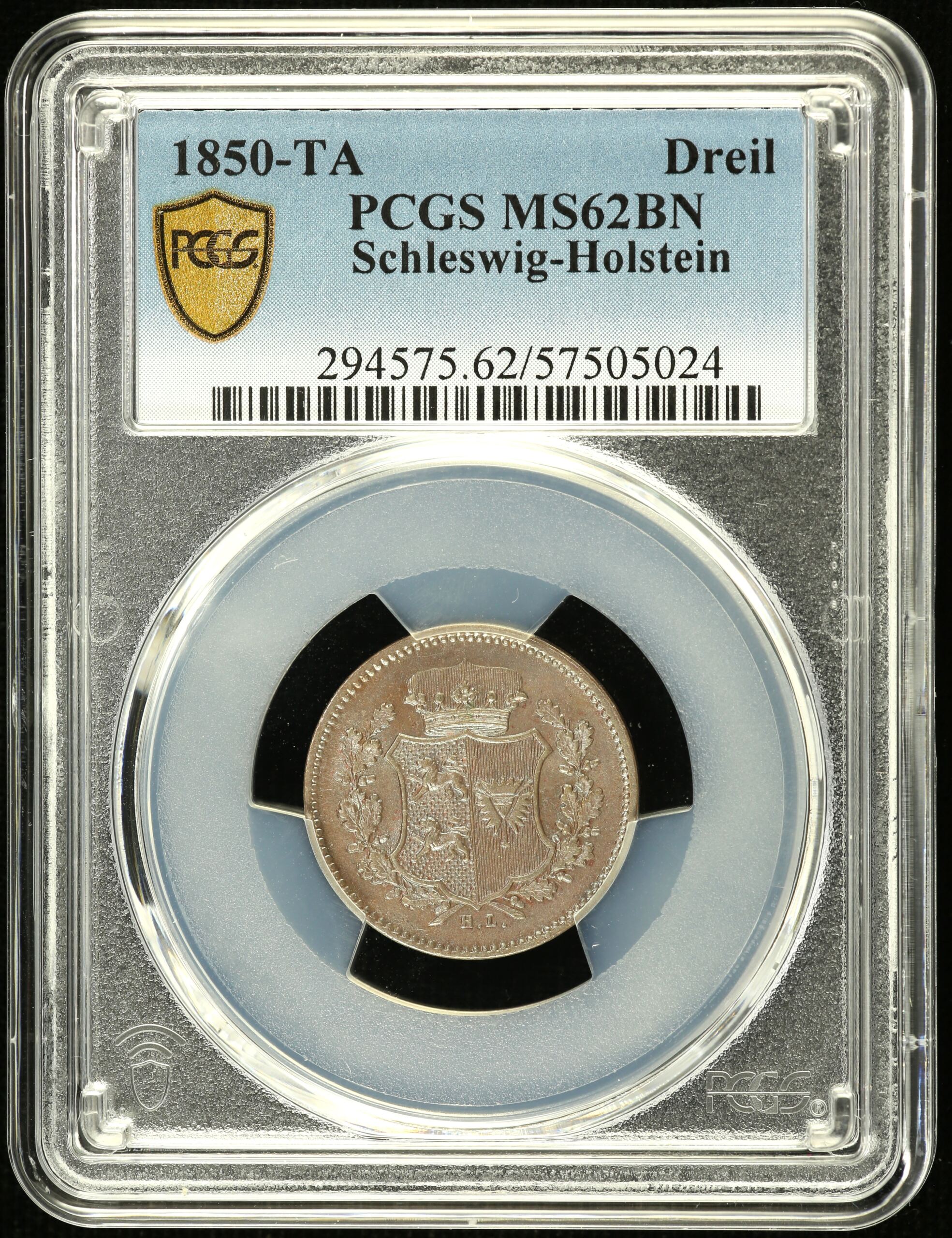 Germany Dreiling 1850 TA PCGS MS62BN 0151795