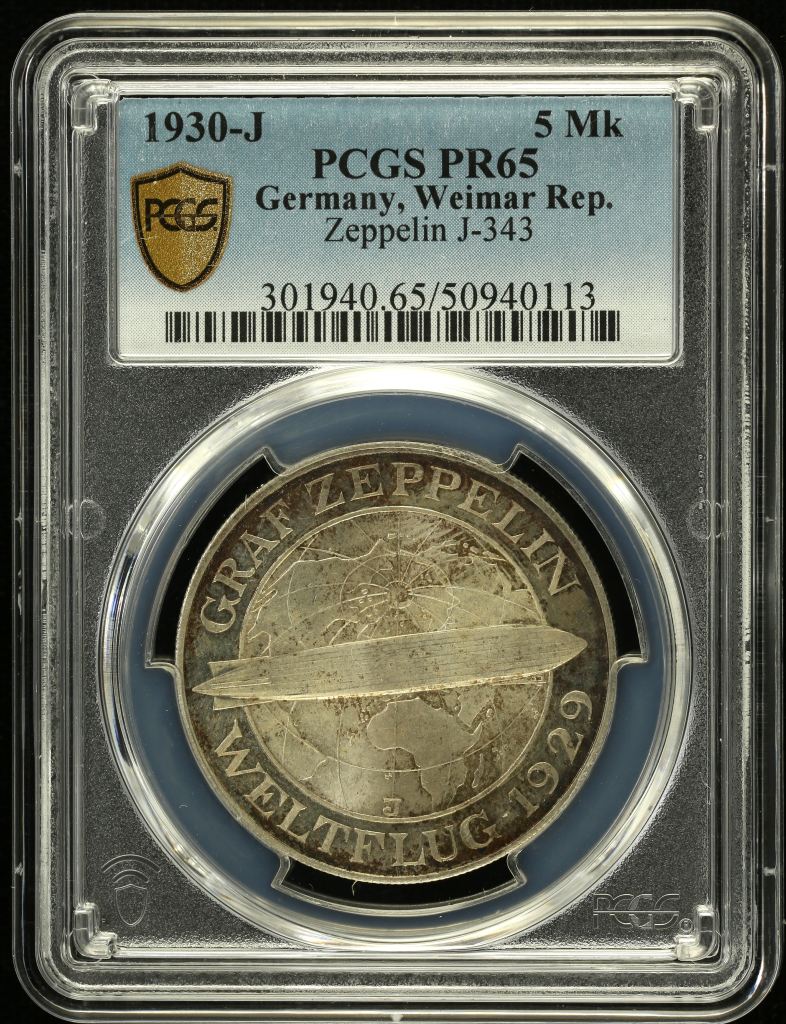 Germany 5 Mark 1930 J PCGS PR65 0151810